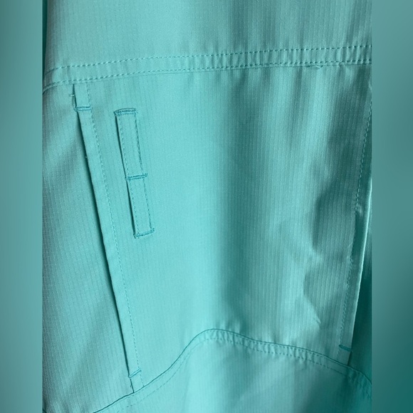 Silver Bait Performance fishing Shirt Men 4X Aqua Blue Polyester Short Casual - Picture 6 of 9